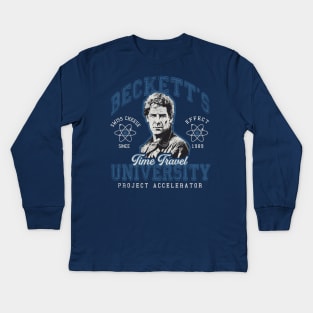 Beckett's Time Travel University Kids Long Sleeve T-Shirt